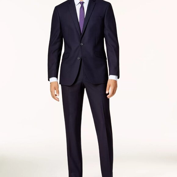 Men's Navy Suit - Kenneth Cole Reaction, Slim-Fit, Size 46L - Picture 3 of 5
